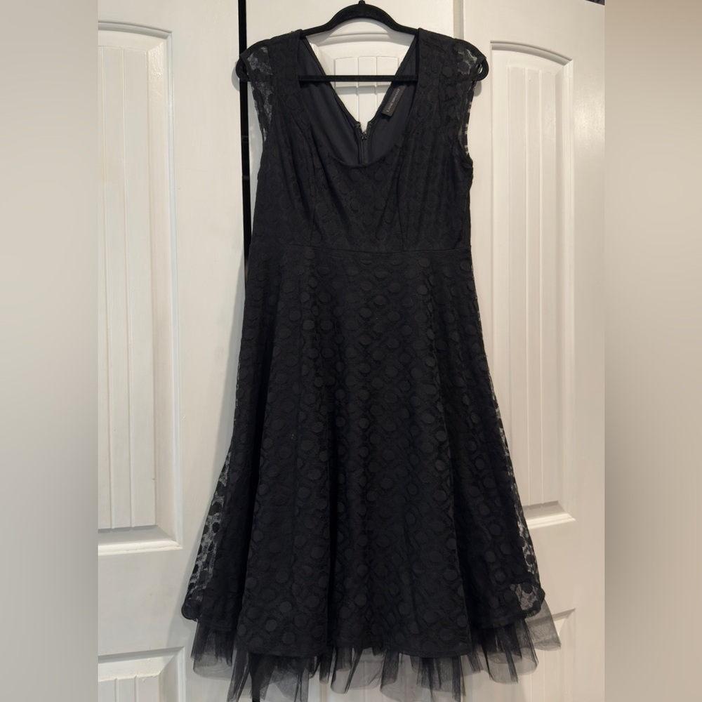 Lane Bryant Black Lace Midi Dress